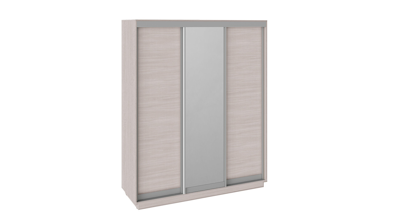 Шкаф-Купе 3-х Дверный с Зеркалом Румер Мадлен Ясень Шимо (Ш-1800 х В-2200 х Г-600 мм)