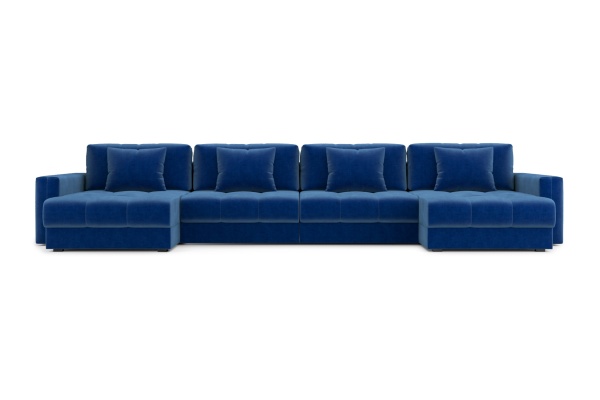 Диван п-образный тик-так Монарх М2О2 темно-синий