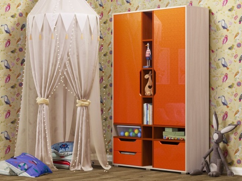 Шкаф Роберт МДФ (Ш-1250 х В-1970 х Г-450 мм/Разные Цвета