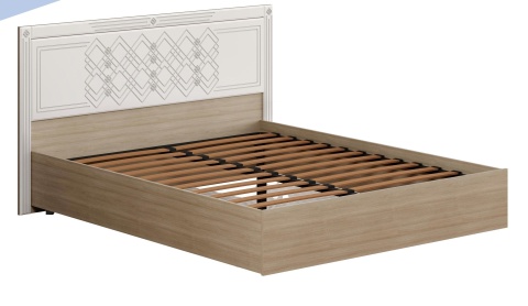 Кровать Амели Дуб Сонома Светлый/Белый Глянец (Д-1792 х В-1030 х Г-2042 мм)